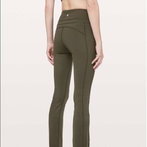Lululemon Groove Pants Straight 32” - Size 12 Dark Olive